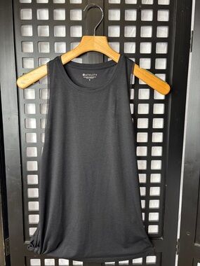 🖤 Athleta Side Knot Tank Women's Small Black Stretch Crewneck Workout Top 🖤